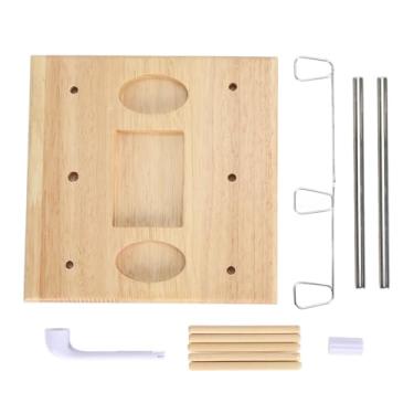 Imagem de Suporte de linha Base de madeira estável Suporte de linha de carretel grande para máquina de costura de bordado Ampla compatibilidade Madeira de pinho resistente Leve e (Tipo D)