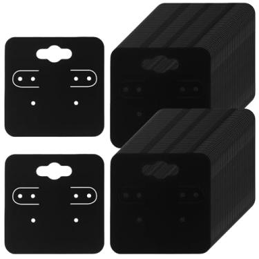 Imagem de WJIAAA Cartões de suporte de exibição de brinco, 100 peças de etiquetas para pendurar joias de 5 cm com 6 furos, suportes de papelão em branco para venda a retalho, organização de artesanato DIY