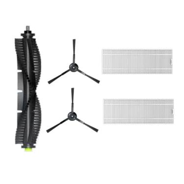 Imagem de Tampa da escova rotativa, reservatório de água, caixa de pó, suporte para pano de limpeza, filtro HEPA, compatível com os acessórios do aspirador robô Qihoo 360 S10 X100 Max(Chocolate)