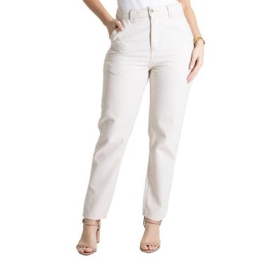 Imagem de Calça Linho Sawary Mom - 280120 - Bege 38-Feminino