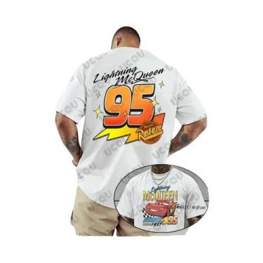 Imagem de Camiseta Masculina Oversized De Algodão Com Estampa Do Lightning McQue