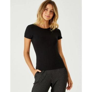 Imagem de Blusa Feminina Básica Cotton Light Malwee Ref. 04500, Preto, GG