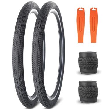 Imagem de Substituição de pneu de bicicleta de 26 x 2,125, pacote com 2, pneus de bicicleta de 66 cm, substituição de pneus de bicicleta dobráveis adequados para pneus de bicicleta 26 x 2,125 26 x 1,95 26 x 2,0