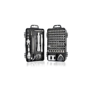 Imagem de Kit de Chaves de Precisão 115 em 1 Magnético com 98 Bits, Pinça Antiestática, Ventosa, Estojo PP, para Manutenção de Eletrônicos