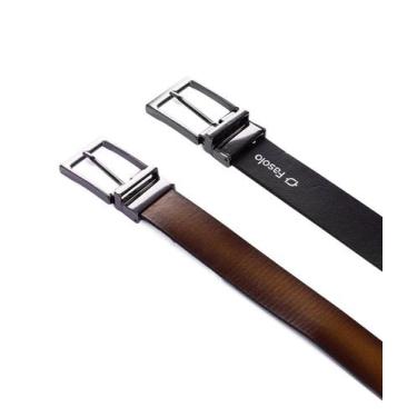 Imagem de Cinto Dupla Face Fasolo Couro Preto/Caramelo, 110