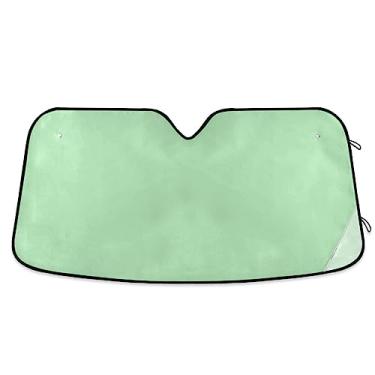 Imagem de Celadon Viseira de sol verde para carro, para-sol para carro, proteção UV, persiana dobrável para janela de carro, escudo térmico para carro, caminhão, SUV, mantenha fresco