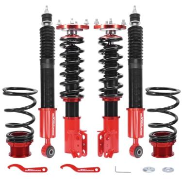 Imagem de maXpeedingrods Coilovers for Ford Mustang 1994-2004, 24 Levels Damper Adjustable Coilovers Suspension Kit Struts, Height Adjustable Lowering Kit, Red