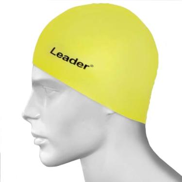 Imagem de Leader Glasses -Touca de Natação em Silicone Verde-Limão – Ajuste Confortável, Resistente ao Cloro e Ideal para Treinos e Piscina