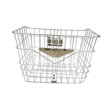 Imagem de Baoblaze Cesto dianteiro para bicicleta, cesto de armazenamento para bicicleta, fácil instalação, estrutura estável, acessórios para ciclismo, bagageiro em aço