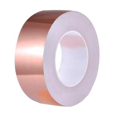 Imagem de Almencla Fita de Folha de Cobre Multiuso de 5 Cm (2 Polegadas) para Blindagem de Cobre, Condutora, Ideal para Guitarra, Blindagem EMI, Soldagem, Artesanato E a, 20 metros de comprimento