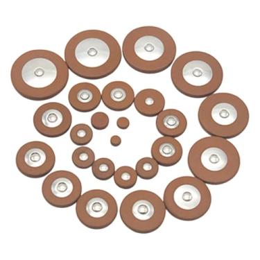 Imagem de JWQFBC Conjunto de 25 Almofadas para Saxofone Alto, Peças de Reposição, Tamanhos Variados, Acessório Prático, Profissional E Portátil, Marrom