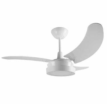 Imagem de Ventilador Búzios Max Com Lustre LED 3P, Tron, Branco, 127 V