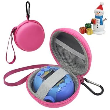 Imagem de xcivi Hard Carrying Case for Tamagotchi Paradise Virtual Interactive Pet Game Machine, Hard EVA Portable Storage Protector Cover with Lanyard & Carabiner for Kids, Case Only (Pink)