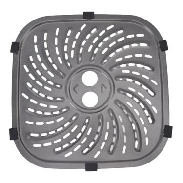 Imagem de Substituição da placa da grelha da fritadeira Grade da bandeja de aço inoxidável Rack compatível com fritadeiras de ar série 6QT e 8QT para cozinhar bifes Legumes Peixe Carne (eu)