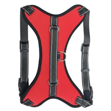 Imagem de Peitoral Para Cães de Médio e Grande Porte Estampada(Vermelho,GG)