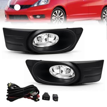 Imagem de Faróis de neblina compatíveis com Honda Fit Jazz (Shuttle) 2011-2016 Kit de fiação de farol de neblina W