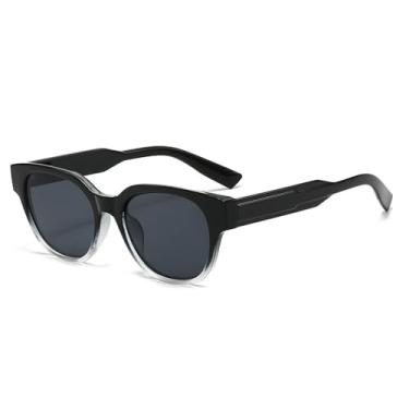 Imagem de Óculos de Sol UV400 - Estampa Leopardo Azul Punk em Cores Doces para Homens e Mulheres, Esportes ao Ar Livre, Corrida, Ciclismo, Lentes Degradê Pretas