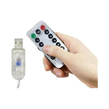 Imagem de Corda De Luzes LED Com Controle Remoto USB, 8 Modos Para Decoração De 