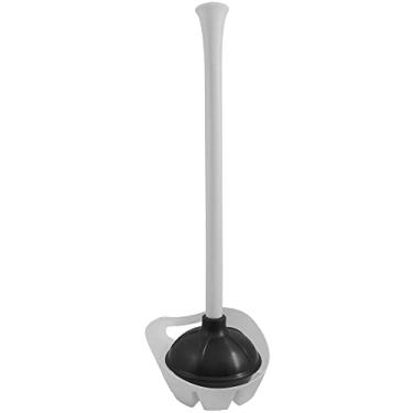 Imagem de Plumb Craft Desentupidor de vaso sanitário e ralo com combo de suporte, preto/branco