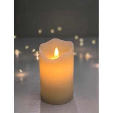 Imagem de Enfeite Vela Parafina c/Led BRANCO- 3, não inclusas – Enfeite natalino trabalhado – adicione um toque especial de charme e alegria à sua árvore e ambientes