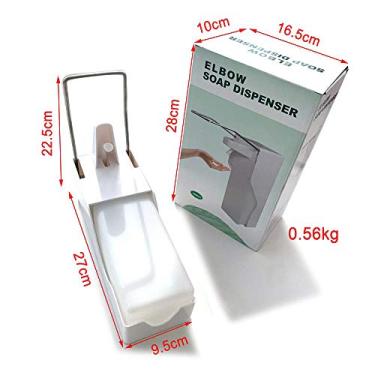Imagem de Distribuidor de sabonete de parede CUOFYUNL, dispensador de sabonete manual de 1000ml, dispensador de gel de chuveiro de pressão de cotovelo, suporte para dispensador de líquido