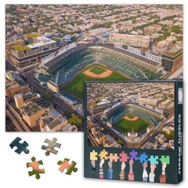 Imagem de Quebra-cabeças para adultos 1000 peças, Chicago, IL Wrigley Field Puzzles, quebra-cabeça adulto para adultos, jogos divertidos educativos ou brinquedos para amigos idosos 50 x 68 cm