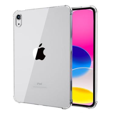 Imagem de SFFINE Capa transparente para iPad (A16) 11ª geração 11 polegadas 2025 e iPad 10ª geração 11 polegadas 2022, capa protetora fina e leve de TPU