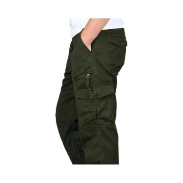 Imagem de Calças Cargo Camufladas De Inverno Masculinas Com Dupla Camada De Flee