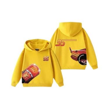 Imagem de Moletom Com Capuz Infantil Meninos Meninas Carros Lightning McQueen Qu