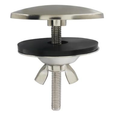 Imagem de PHITUODA Tampa de furo de pia de cozinha de 5 cm, tampa de orifício de torneira de aço inoxidável, plugue de torneira de níquel escovado para prevenção de vazamentos/cozinha e banheiro