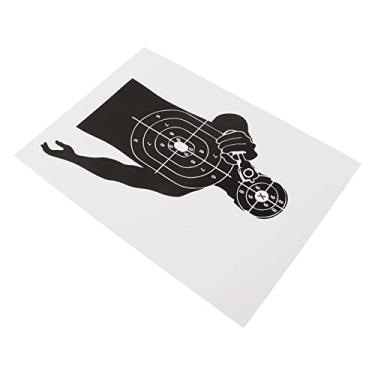 Imagem de Aoresac Papel para Alvos de Tiro Com 10 Unidades, Papel para Alvo de Tiro Com Prática, Folha Cobre Pesado Suporte Parede, Adequado Ambientes (Pessoas Solteiras)