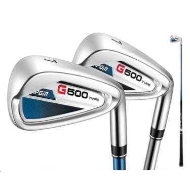 Imagem de Golf Irons masculino aço inoxidável 7ª haste de ferro baixo centro de gravidade tolerante a falhas correspondência #7 taco de golfe ferro (#7, S Carbon Rod)
