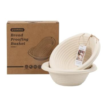 Imagem de Cesta redonda de 5 x 19 cm à prova de pão Banneton com forro de linho para pão artesanal profissional e caseiro