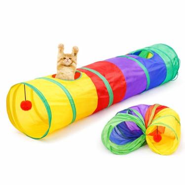 Imagem de Brinquedo Túnel Labirinto Gato Dobrável Portátil Com Entrada