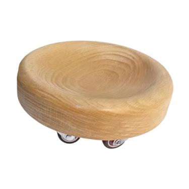 Imagem de oshhni Aparelho de Exercícios para os Pés com Rolo Deslizante em Madeira Maciça para Treinamento de Pernas, Ideal para Academia em Casa