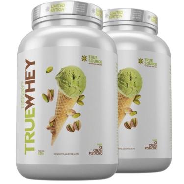 Imagem de Kit 2 Whey Protein Isolado Ice Pistache 837g - True Source-Unissex