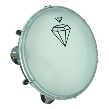 Imagem de Pandeiro 10 Pele Leitosa Diamante Corpo Abs Cor