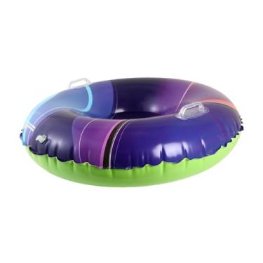 Imagem de RNXRZANK Boia Inflável para Neve com Alças, Ideal para Esquiar, Trenó de Inverno, Feita de PVC, Reutilizável E com Segura. Perfeita para Ativ, Verde, 90cm