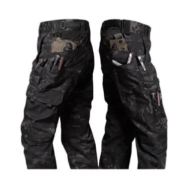 Imagem de Calças Cargo Táticas Masculinas Impermeáveis Com Múltiplos Bolsos Para
