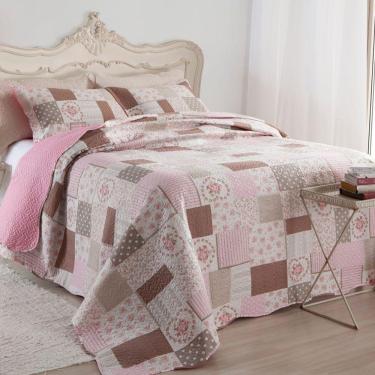 Imagem de Kit Cobre Leito Colcha Mix Queen Estampado 3 Peças - Mara