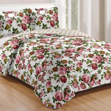 Imagem de Kit Cobre Leito Colcha Daily Queen 3 Peças - Floral 48