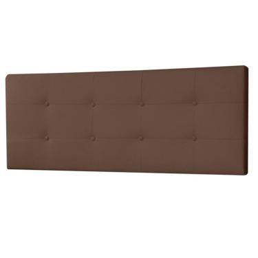 Imagem de Cabeceira Painel Queen 1,60m Berlim Suede Marrom Sky Mobile