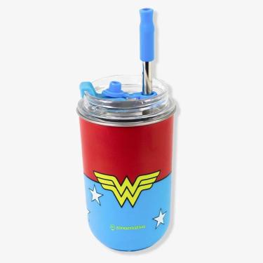 Imagem de Copo Neo Térmico Tampa Canudo 300ml Mulher Maravilha