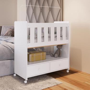 Imagem de Mini Berço Moisés com Colchão 2 Gavetas Branco