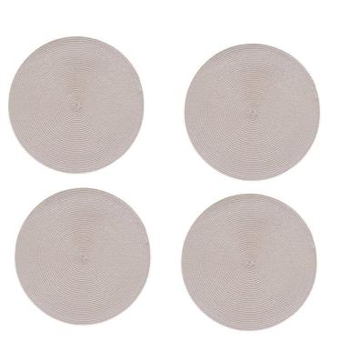 Imagem de Jogo Americano Redondo 4 (Quatro) Unidades Baunilha