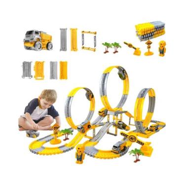 Imagem de Brinquedo Elétrico De Pista Para Crianças, Carro De Engenharia Mini, B