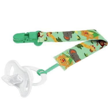 Imagem de Prendedor chupetas buba com cordão fun divertido - safari