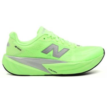 Imagem de Tênis New Balance Fuelcell Rebel V5 Masculino, 41, Verde, Cinza