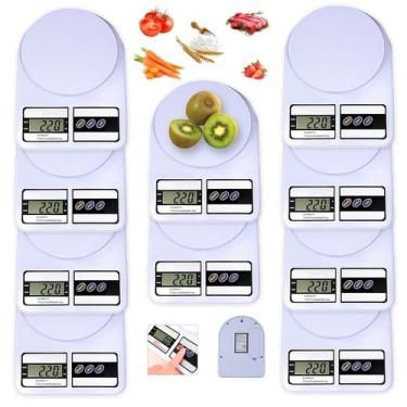 Imagem de Kit 10 Balanças Digital De Precisão Cozinha 10kg Fitness Nutrição Disp
