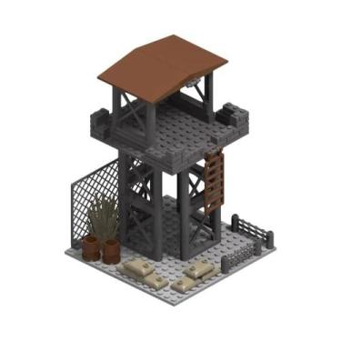 Imagem de Blocos De Montar DIY: Modelo De Torre De Observação De Base Militar Da
